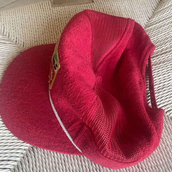 Vintage 70’s Terry Cloth Trucker Style Snap Back Crown Golf Hat 100% Cotton - Picture 3 of 7